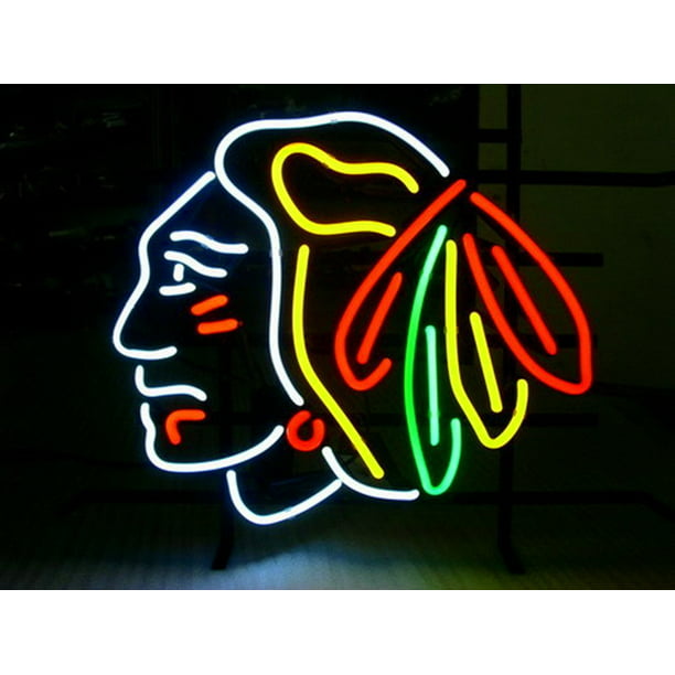 Chicago Blackhawks 3D Acrylic Neon Sign Beer Gift 14"x10" Light Lamp Artwork 